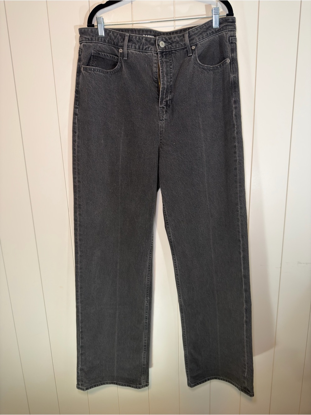 Old Navy Wide-Leg Extra High-Rise Jeans Size 14 Tall - Washed Black